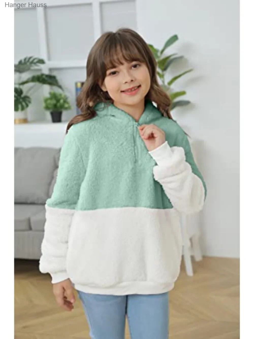 Girls Fuzzy Fleece Pullover Hoodie Sweatshirt 4-15 Years